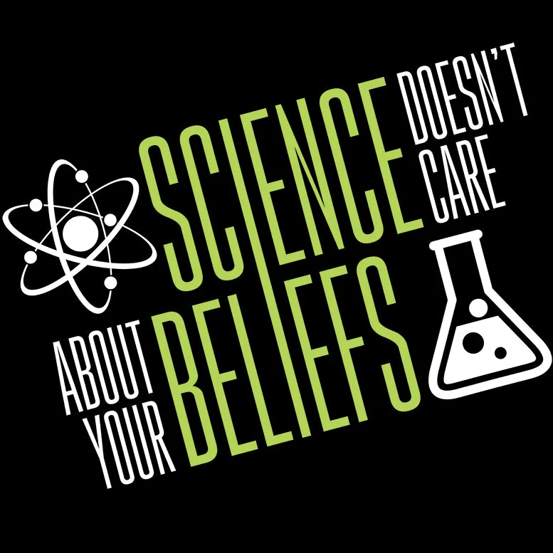 Weird Science Science Doesn't Care Official Women's T-shirt (Black)