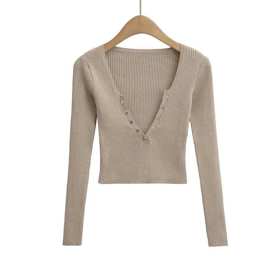 Wholesale Women's Elegant Solid Color Long Sleeve Sweaters & Cardigans