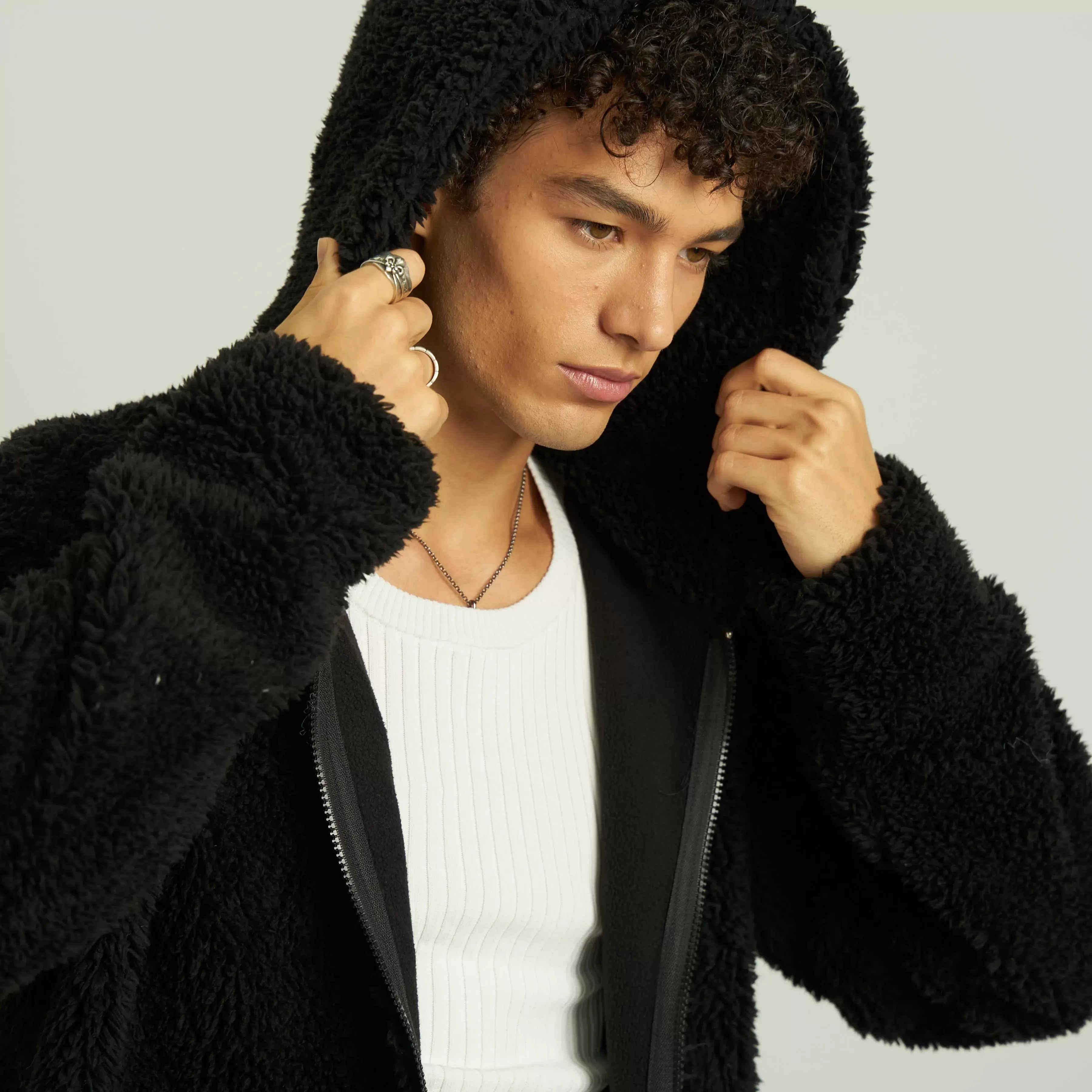 Wide Lambswool Hoodie