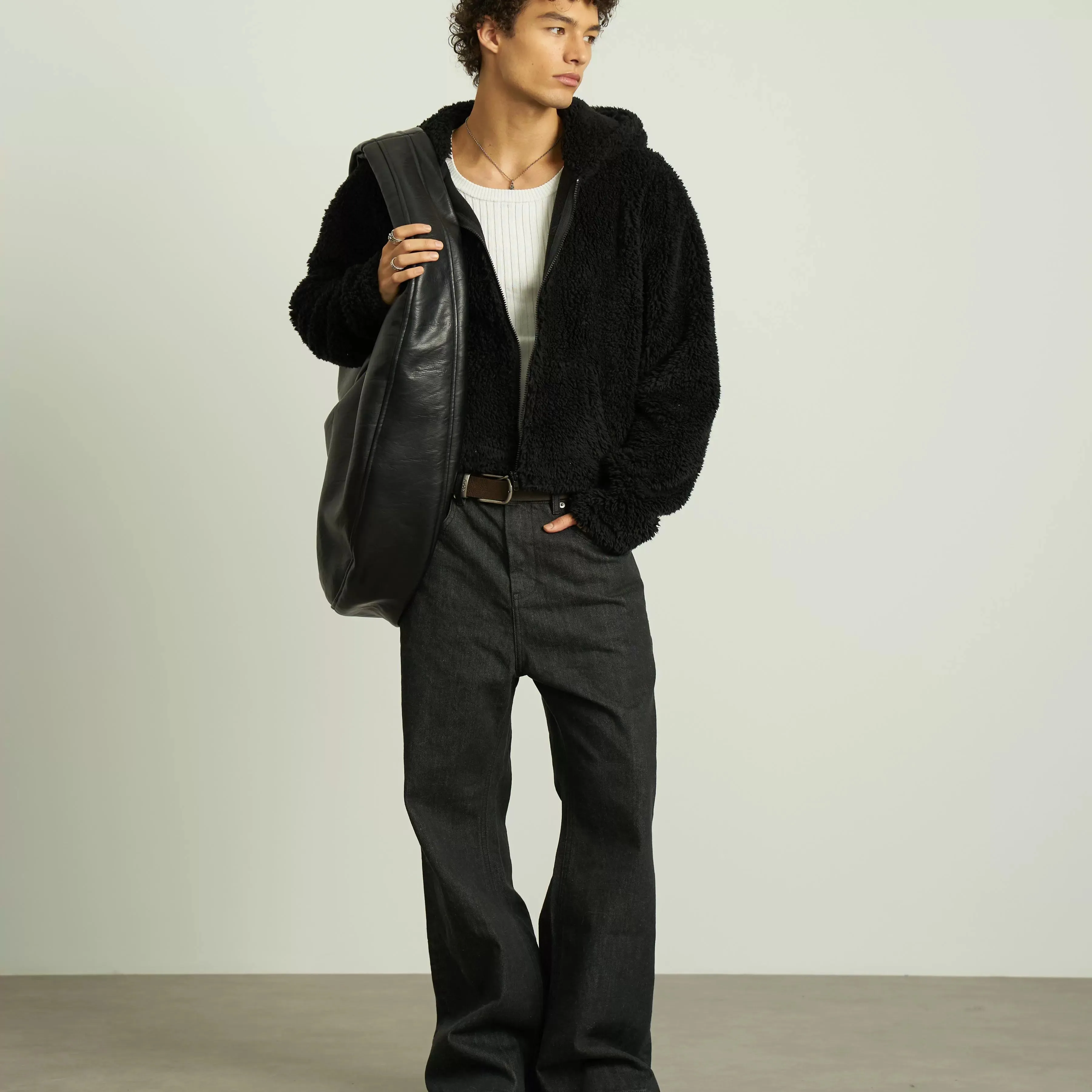Wide Lambswool Hoodie
