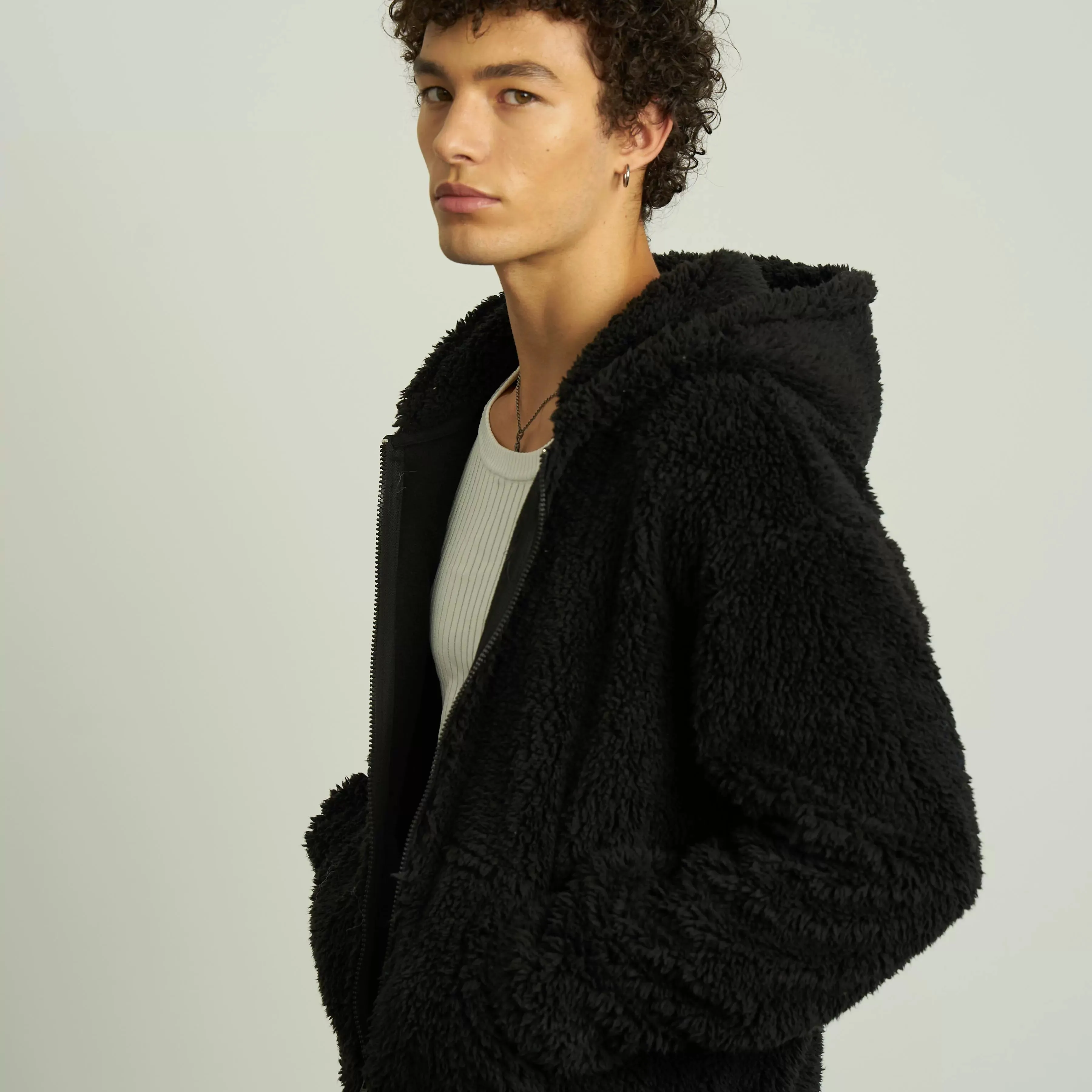 Wide Lambswool Hoodie