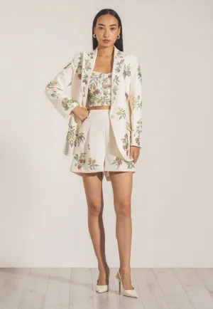 Willow ivory collar jacket and shorts set