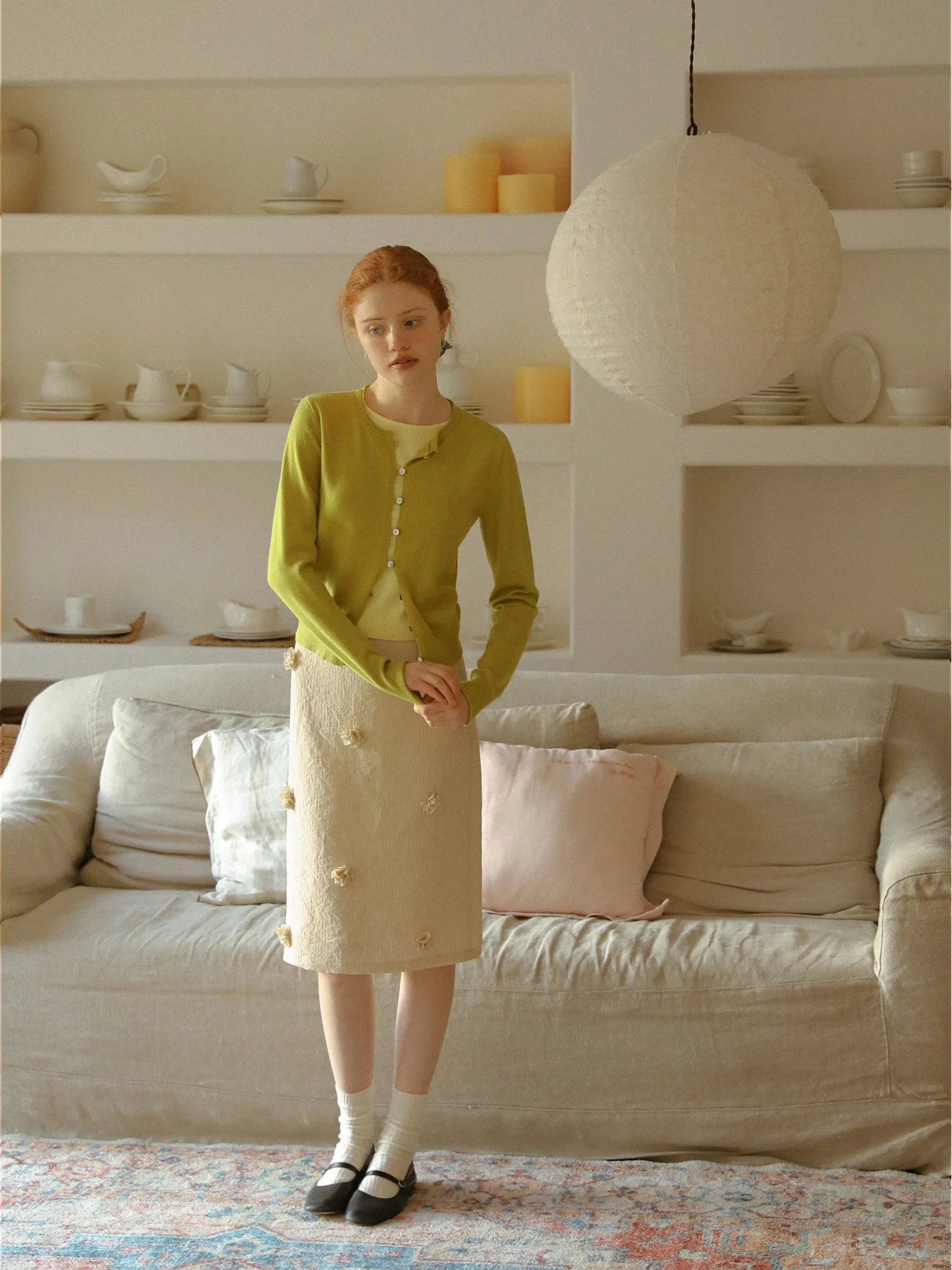 Wool Contrast Cardigan