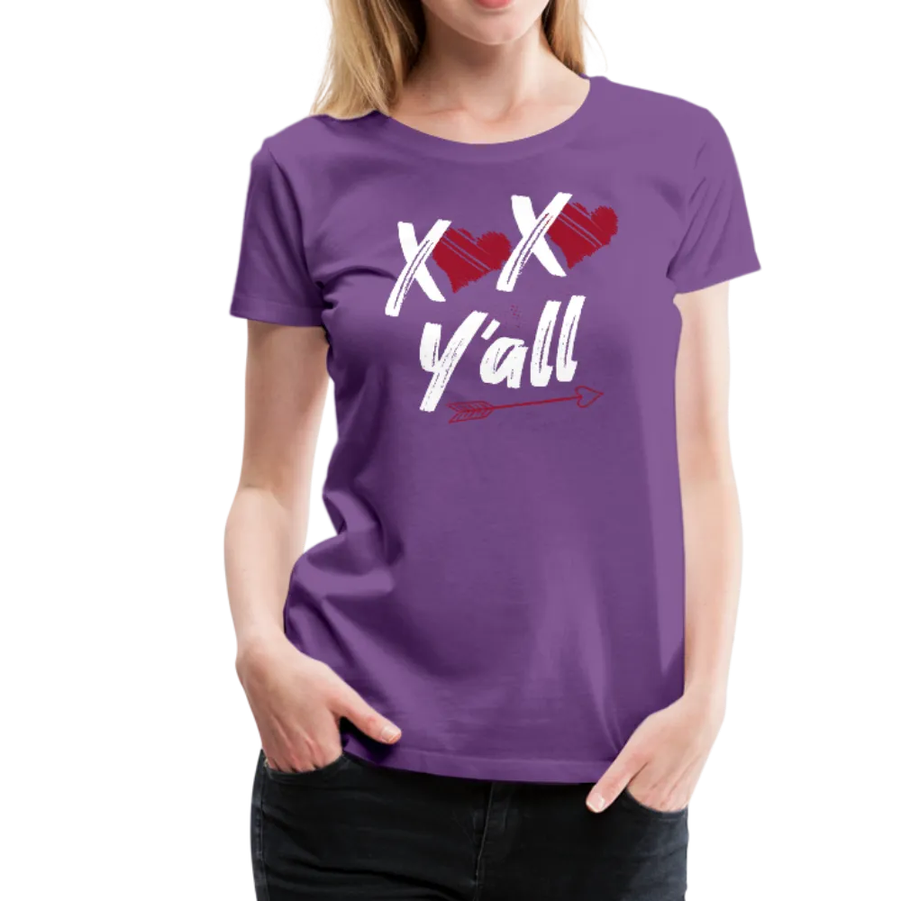 XOXO Y'all Valentines Day Women’s Premium T-Shirt (Ck1682W)