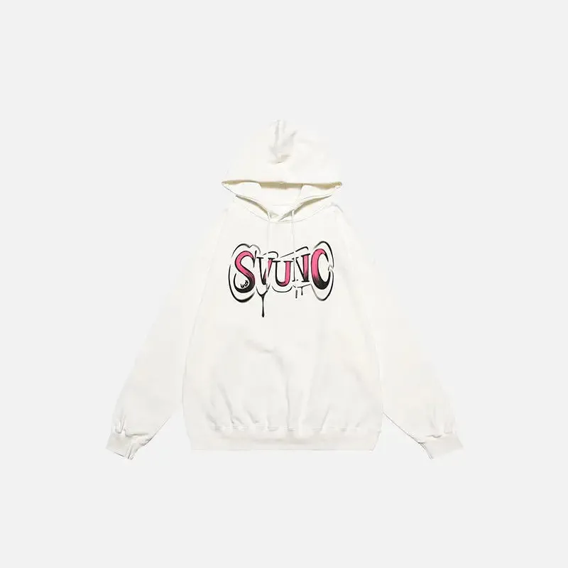 Y2K Letter Print Hoodie for Timeless Style and Comfort