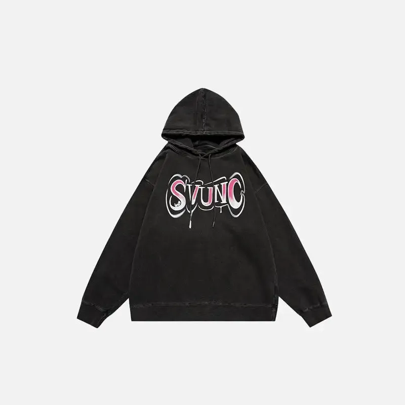 Y2K Letter Print Hoodie for Timeless Style and Comfort