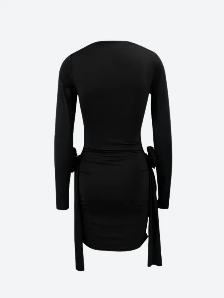 Y2K Rose Bodycon Mini Dress