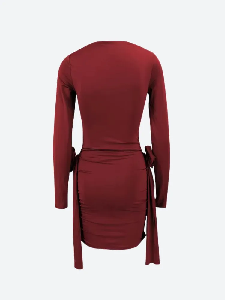 Y2K Rose Bodycon Mini Dress