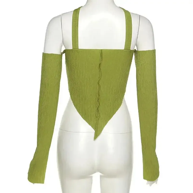 Y2K Women's Solid Short Sleeve Top for Spring Summer