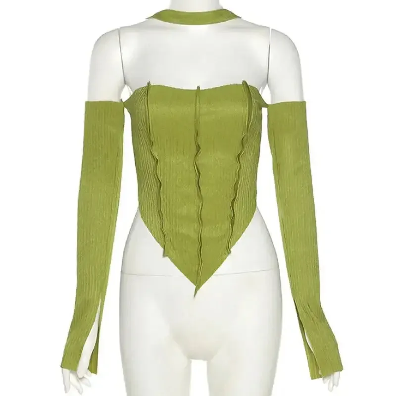 Y2K Women's Solid Short Sleeve Top for Spring Summer