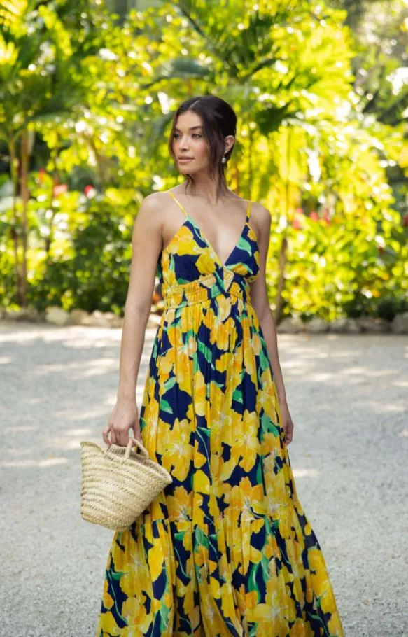Yellow Floral Maxi