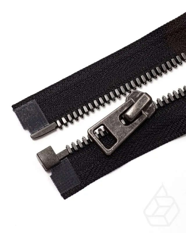 YKK Excella® | Complete, separating zipper with single slider | Gunmetal | Size 5
