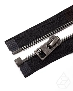 YKK Excella® | Complete, separating zipper with single slider | Gunmetal | Size 5