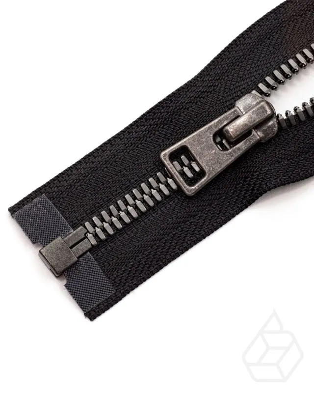 YKK Excella® | Complete, separating zipper with single slider | Gunmetal | Size 5