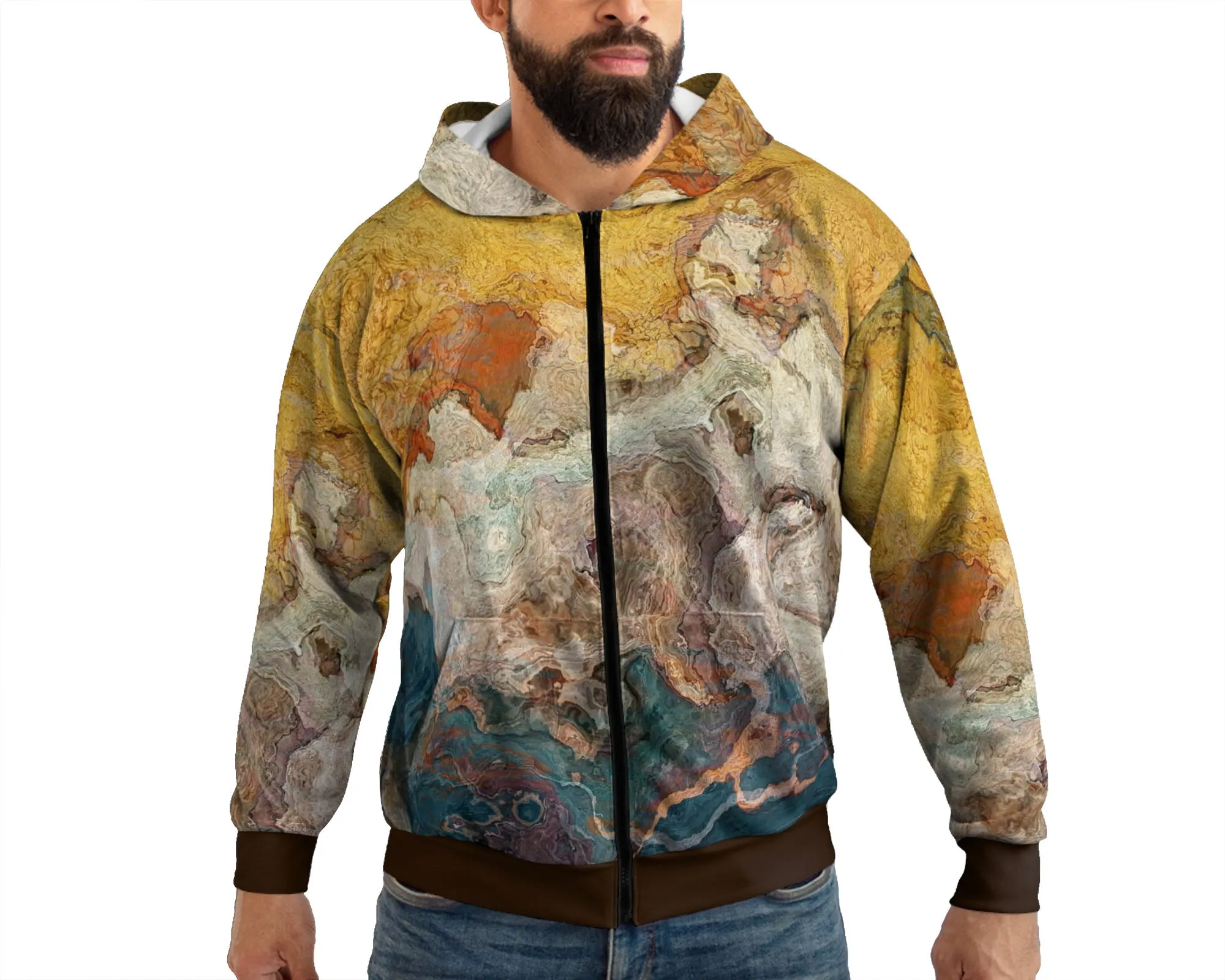 Zip Hoodie, Rock Solid