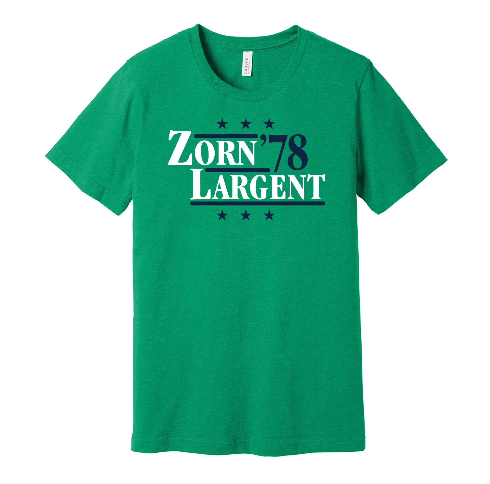 Zorn & Largent '78 - Seattle Football Legends Political Campaign Parody T-Shirt - Hyper Than Hype Shirts